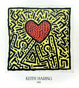 キース・ヘリング　1982年 ポスター／キース・ヘリング／(POP ART HEART / Keith Haring)のサムネール