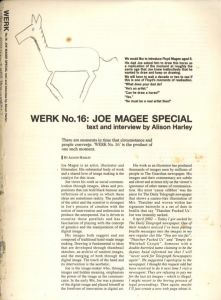 WERK No.16【JOE MAGEE SPECIAL text and interview by Alison Harley】／編・デザイン：テセウス・チャン　アート・ディレクター：マリナ・リム／(WERK No.16【JOE MAGEE SPECIAL text and interview by Alison Harley】 / Edit, Design:Theseus Chan　Art director: Marina Lim)のサムネール